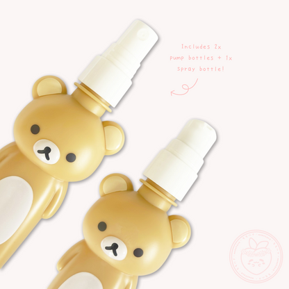 Rilakkuma 'Basic Rilakkuma Flower' Travel Bottle Set - Rilakkuma