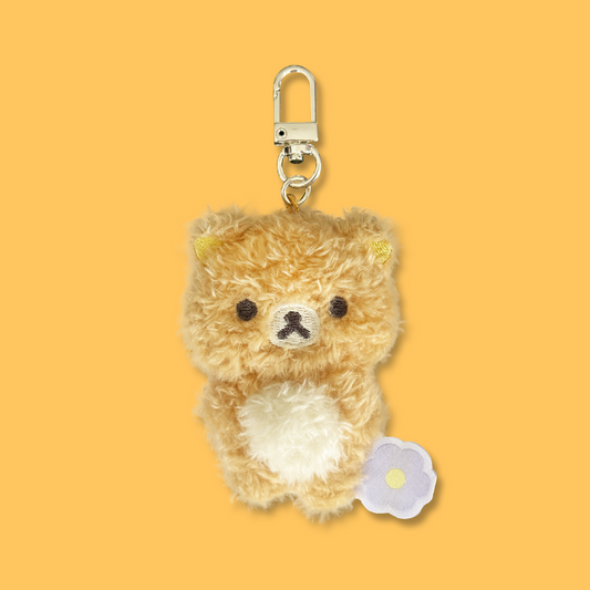 Rilakkuma 'Basic Rilakkuma Flower' Plush Keyring - Rilakkuma