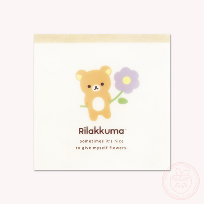 Rilakkuma 'Basic Rilakkuma Flower' Square Memo