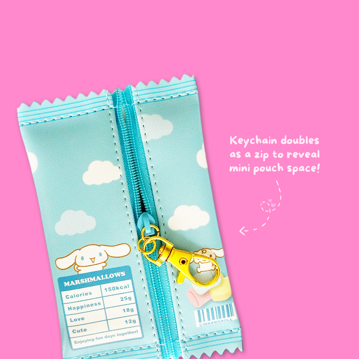 Sanrio Sweet Wrapper Keyring Pouch - Cinnamoroll