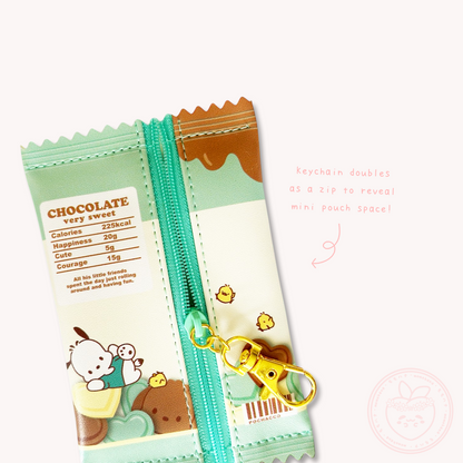 Sanrio Sweet Wrapper Keyring Pouch - Pochacco