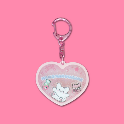 Sanrio Hanamaruobake Shaker Keyring - Pink