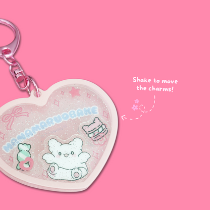 Sanrio Hanamaruobake Shaker Keyring - Pink