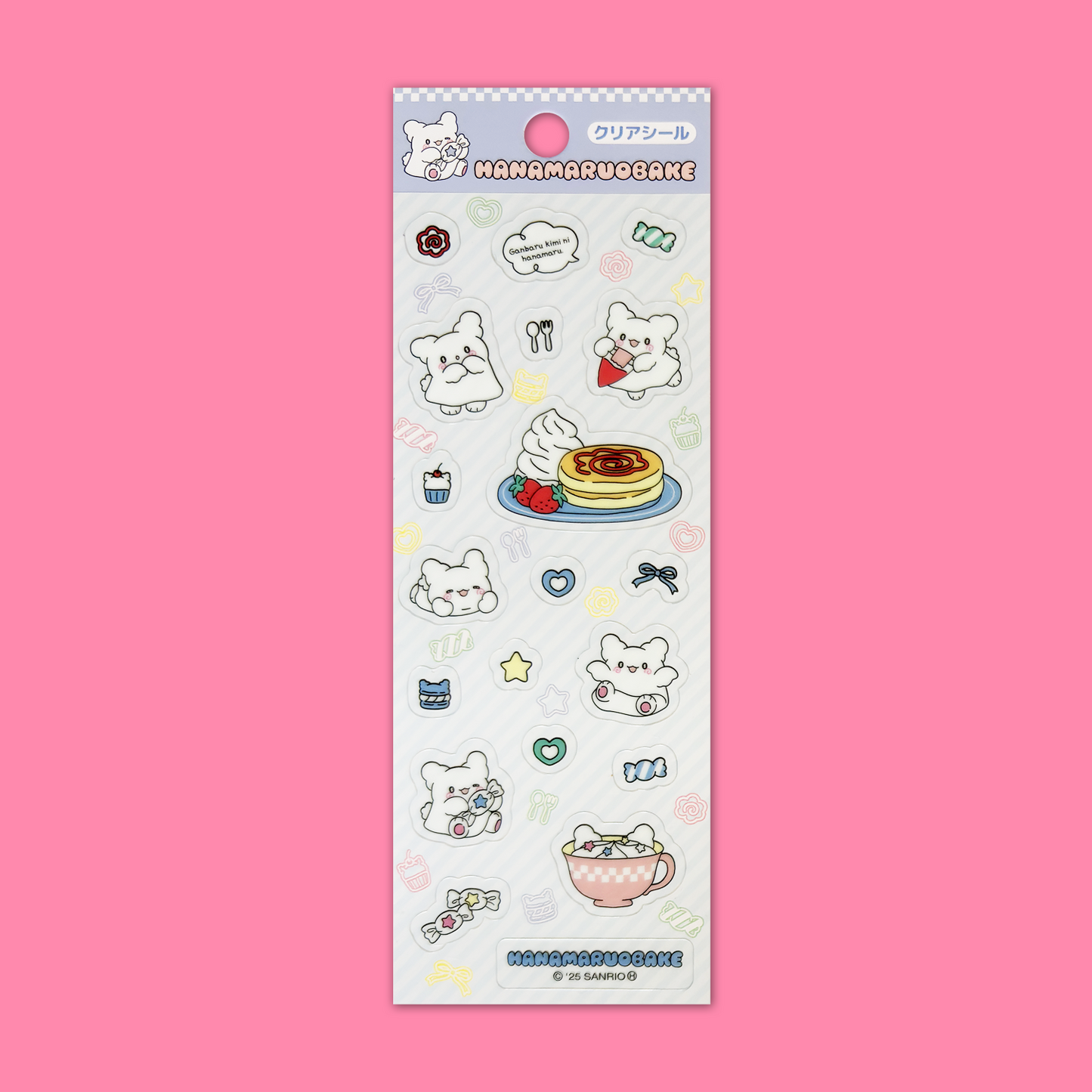 Sanrio Hanamaruobake Sweets Sticker Sheet - Blue