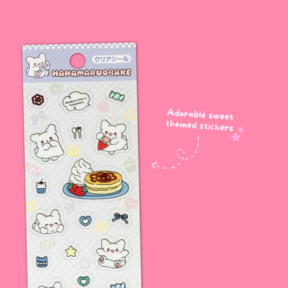 Sanrio Hanamaruobake Sweets Sticker Sheet - Blue