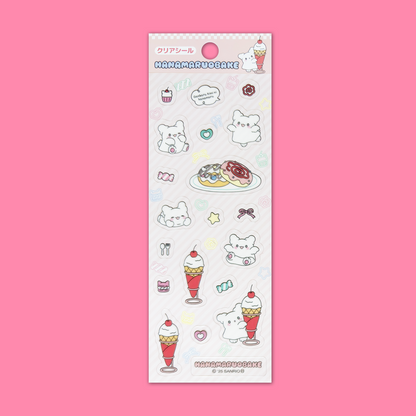 Sanrio Hanamaruobake Sweets Sticker Sheet - Pink