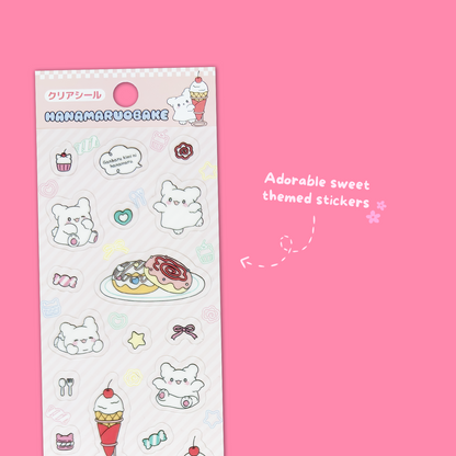 Sanrio Hanamaruobake Sweets Sticker Sheet - Pink
