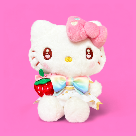 Sanrio x Ichigo Shinbun 50th Anniversary Keyring Plush - Hello Kitty