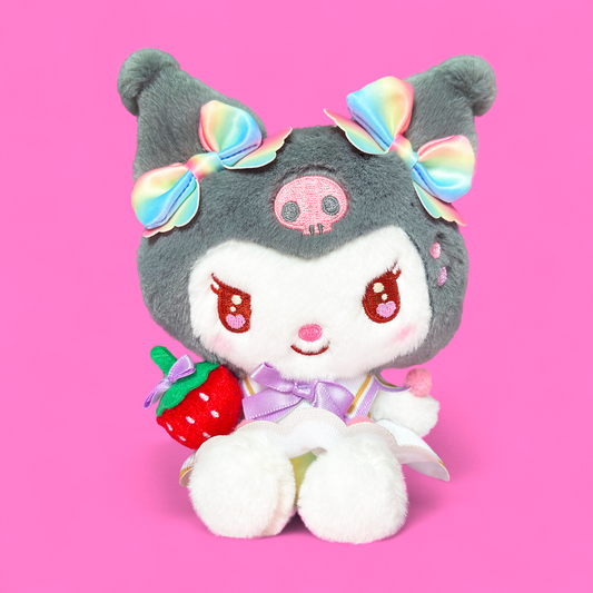 Sanrio x Ichigo Shinbun 50th Anniversary Keyring Plush - Kuromi