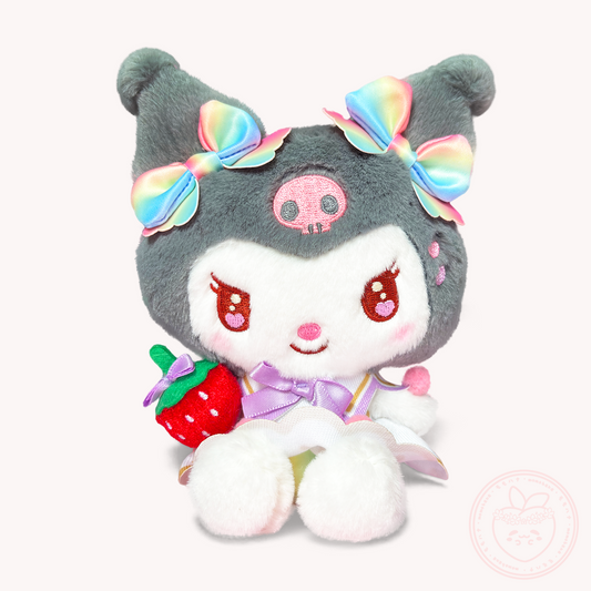 Sanrio x Ichigo Shinbun 50th Anniversary Keyring Plush - Kuromi
