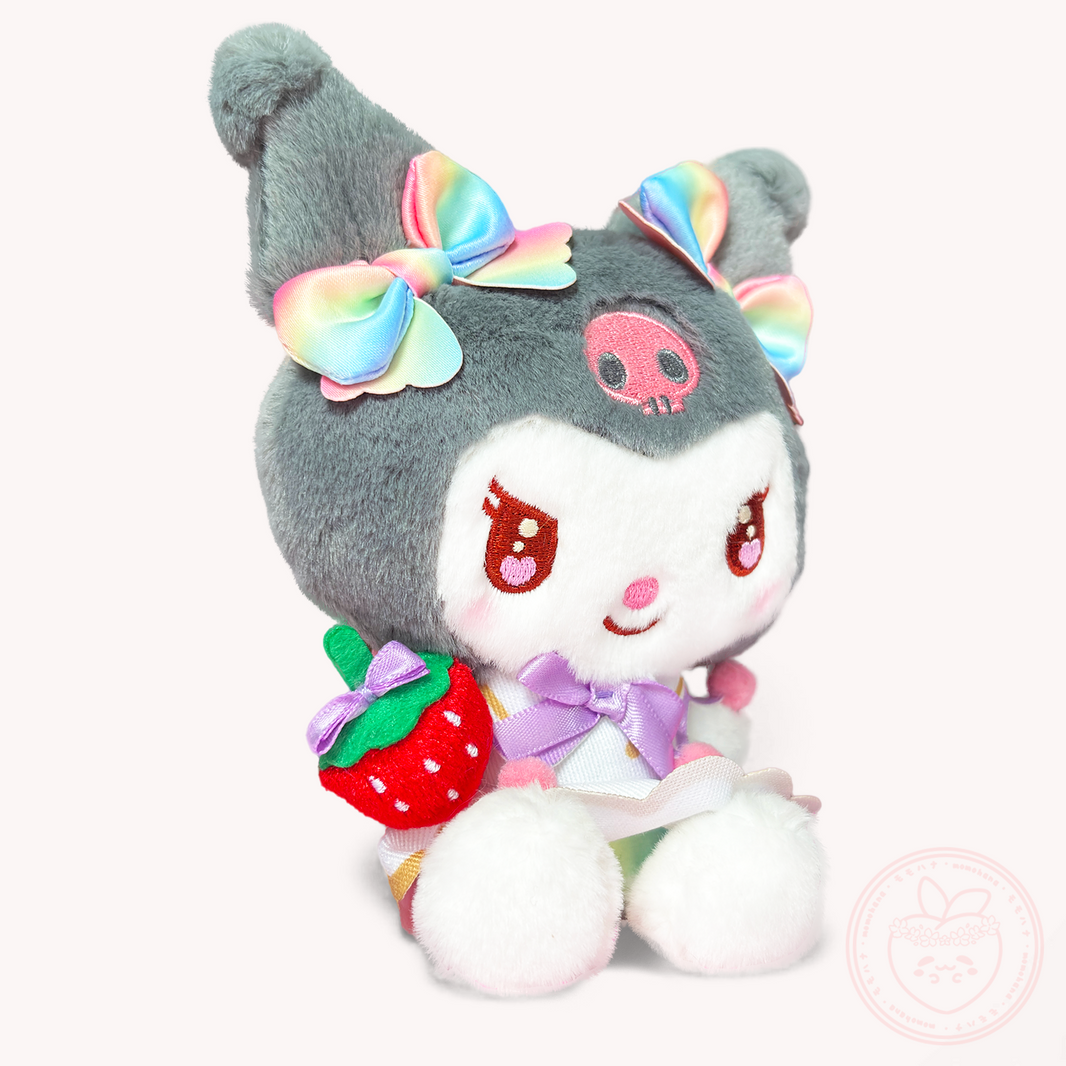 Sanrio x Ichigo Shinbun 50th Anniversary Keyring Plush - Kuromi