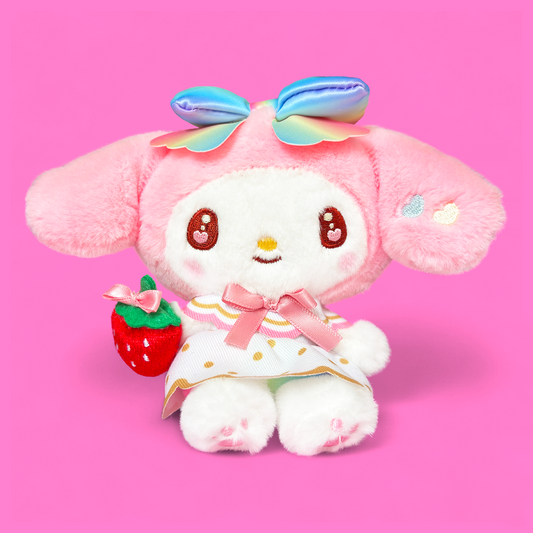 Sanrio x Ichigo Shinbun 50th Anniversary Keyring Plush - My Melody
