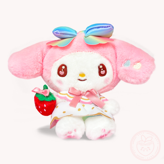 Sanrio x Ichigo Shinbun 50th Anniversary Keyring Plush - My Melody