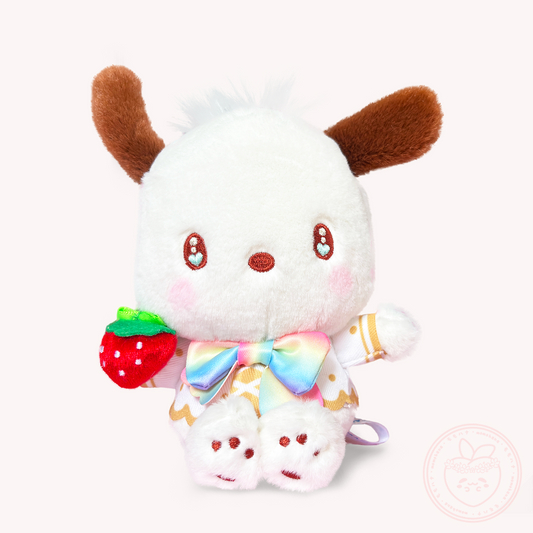 Sanrio x Ichigo Shinbun 50th Anniversary Keyring Plush - Pochacco