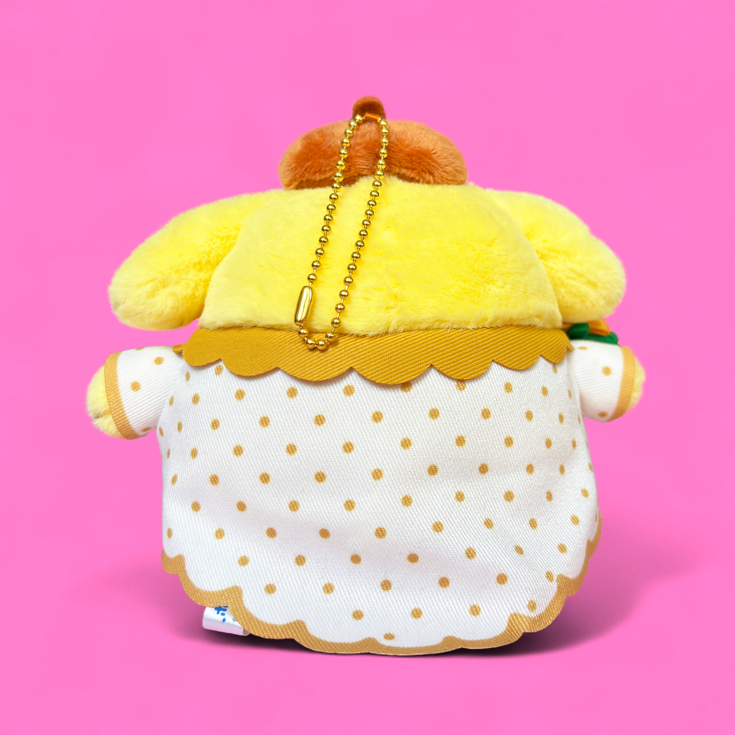 Sanrio x Ichigo Shinbun 50th Anniversary Keyring Plush - Pompompurin