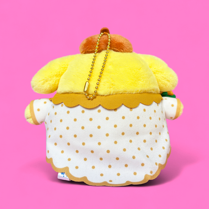Sanrio x Ichigo Shinbun 50th Anniversary Keyring Plush - Pompompurin