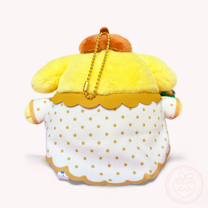 Sanrio x Ichigo Shinbun 50th Anniversary Keyring Plush - Pompompurin
