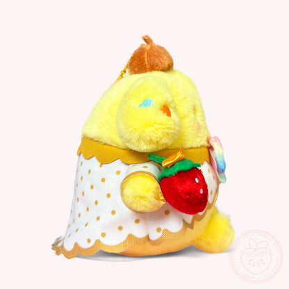 Sanrio x Ichigo Shinbun 50th Anniversary Keyring Plush - Pompompurin