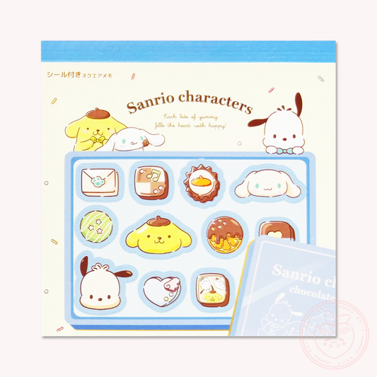 Sanrio Square Chocolate Memo Pad with Stickers - Boys