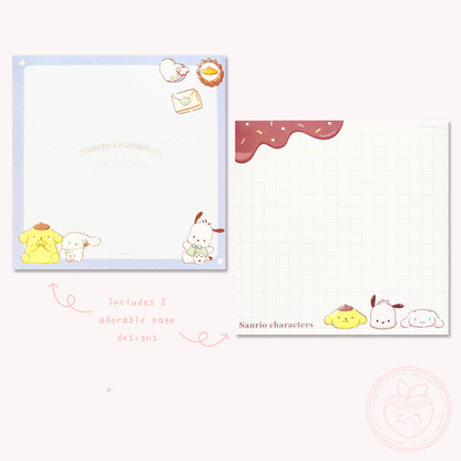 Sanrio Square Chocolate Memo Pad with Stickers - Boys