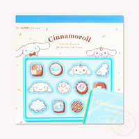 Sanrio Square Chocolate Memo Pad with Stickers - Cinnamoroll