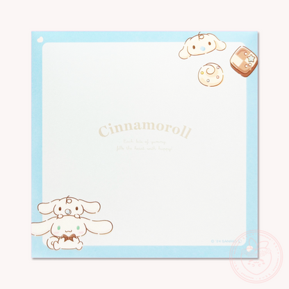 Sanrio Square Chocolate Memo Pad with Stickers - Cinnamoroll