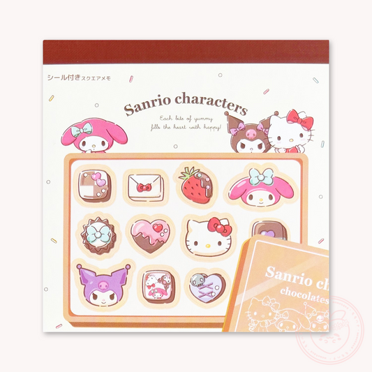 Sanrio Square Chocolate Memo Pad with Stickers - Girls