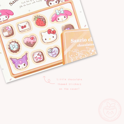 Sanrio Square Chocolate Memo Pad with Stickers - Girls
