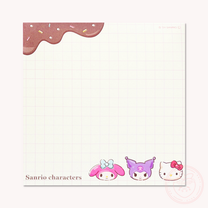 Sanrio Square Chocolate Memo Pad with Stickers - Girls