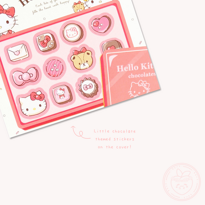 Sanrio Square Chocolate Memo Pad with Stickers - Hello Kitty