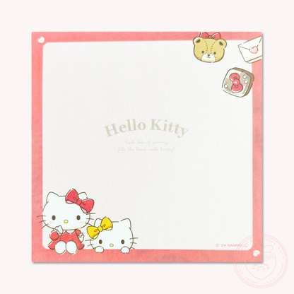 Sanrio Square Chocolate Memo Pad with Stickers - Hello Kitty