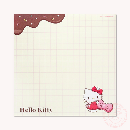 Sanrio Square Chocolate Memo Pad with Stickers - Hello Kitty