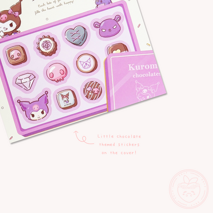 Sanrio Square Chocolate Memo Pad with Stickers - Kuromi