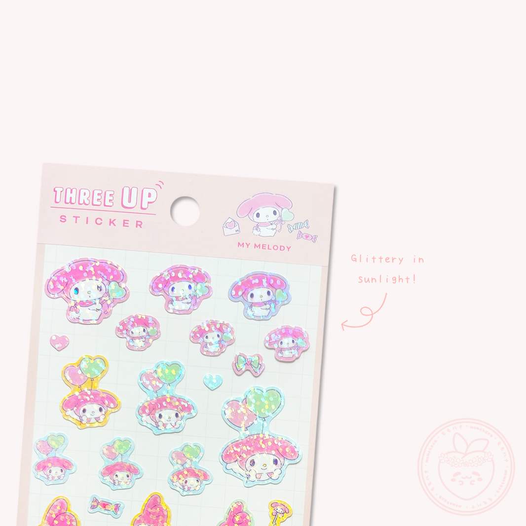 Sanrio Glitter Sticker Sheet - My Melody