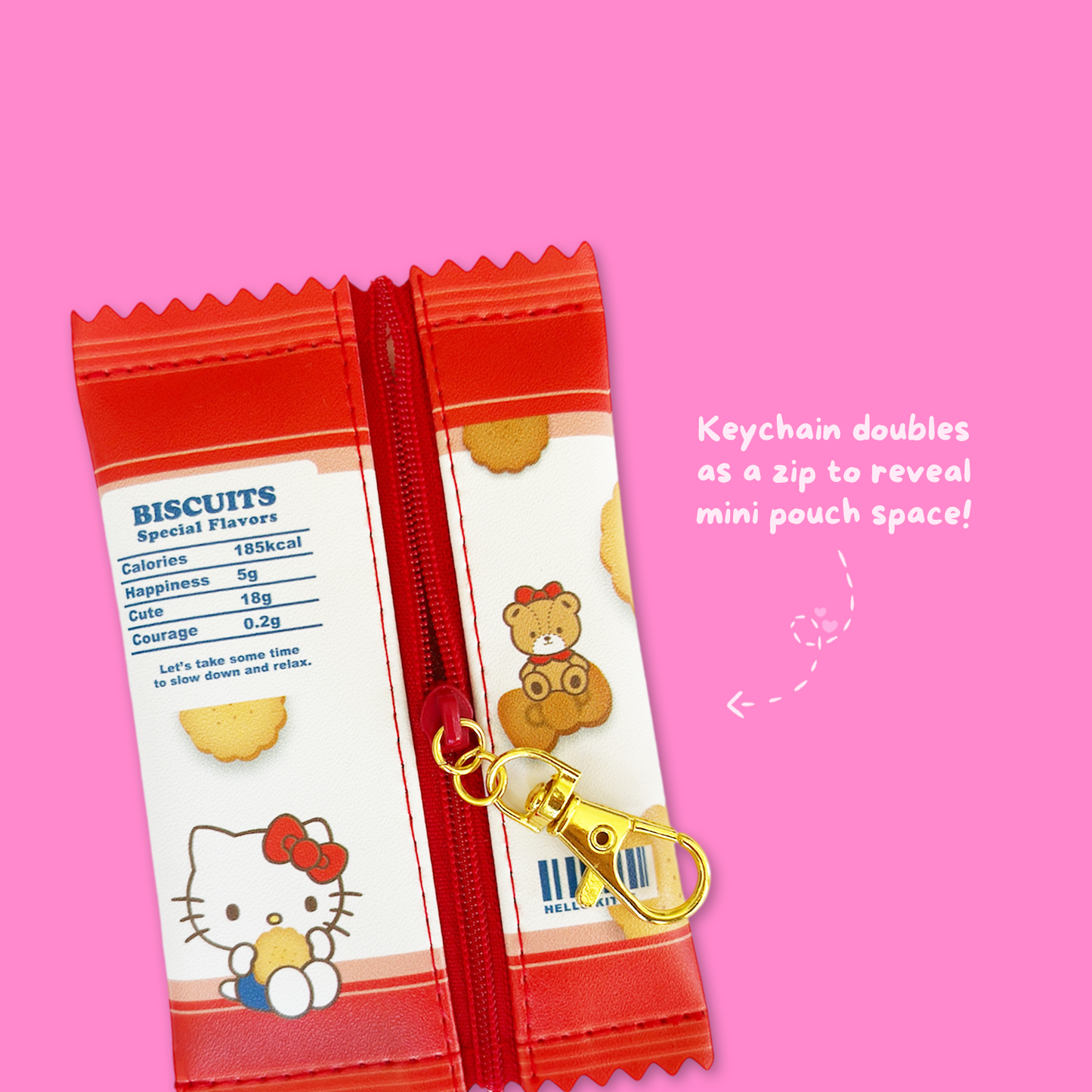 Sanrio Sweet Wrapper Keyring Pouch - Hello Kitty