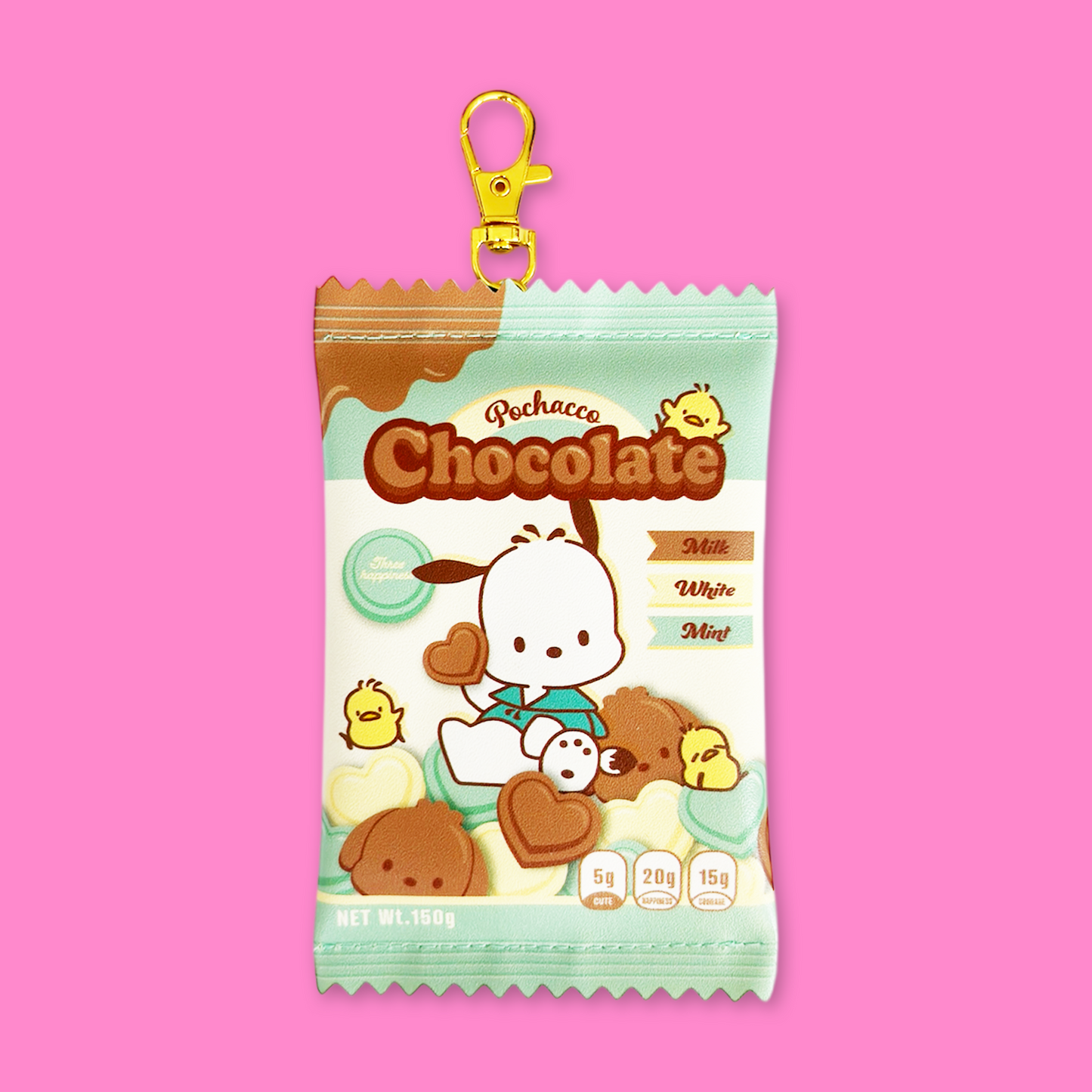 Sanrio Sweet Wrapper Keyring Pouch - Pochacco