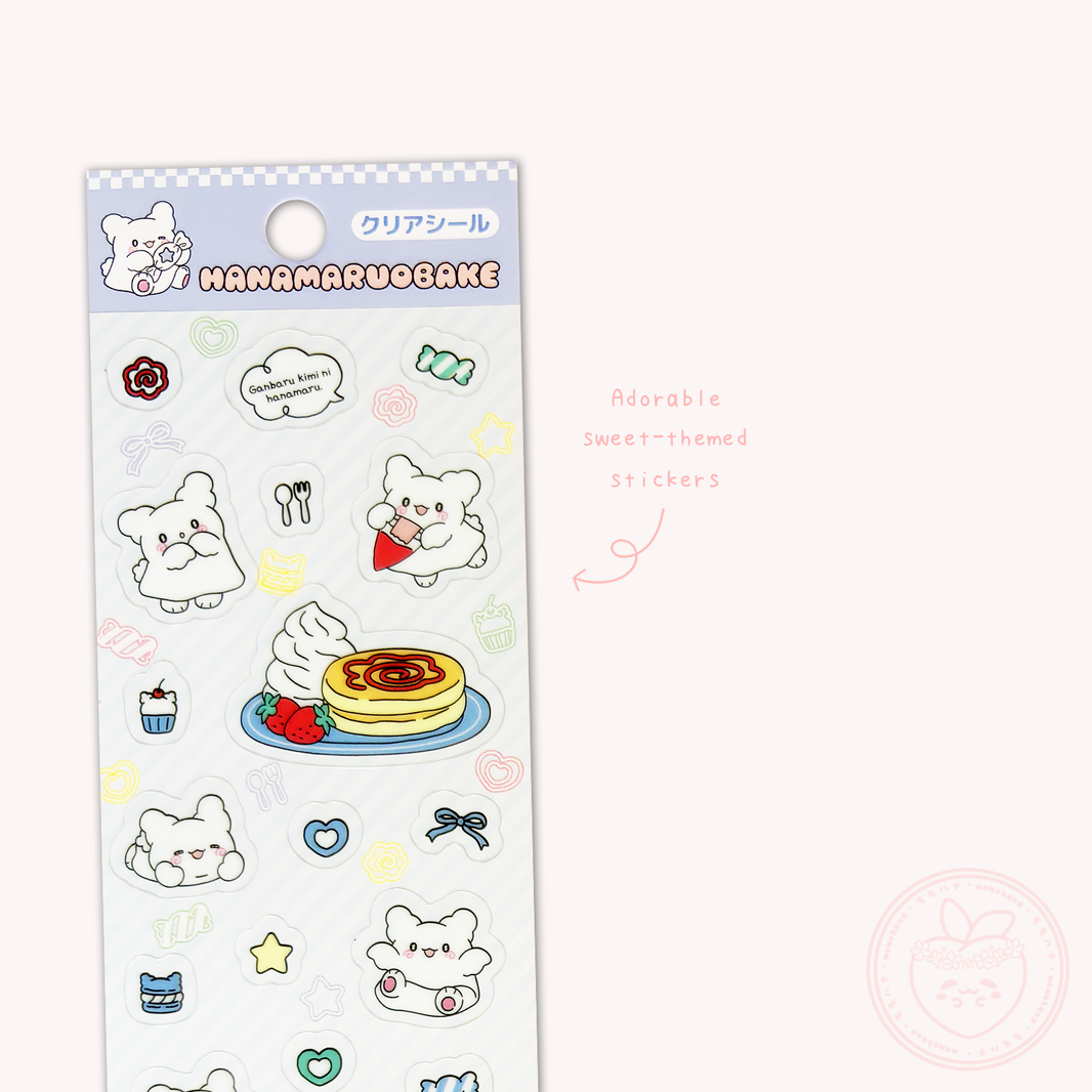 Sanrio Hanamaruobake Sweets Sticker Sheet - Blue
