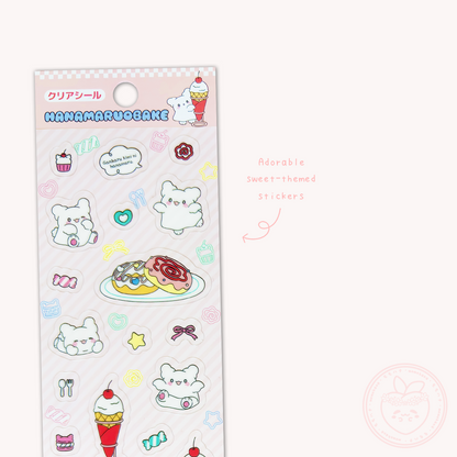 Sanrio Hanamaruobake Sweets Sticker Sheet - Pink