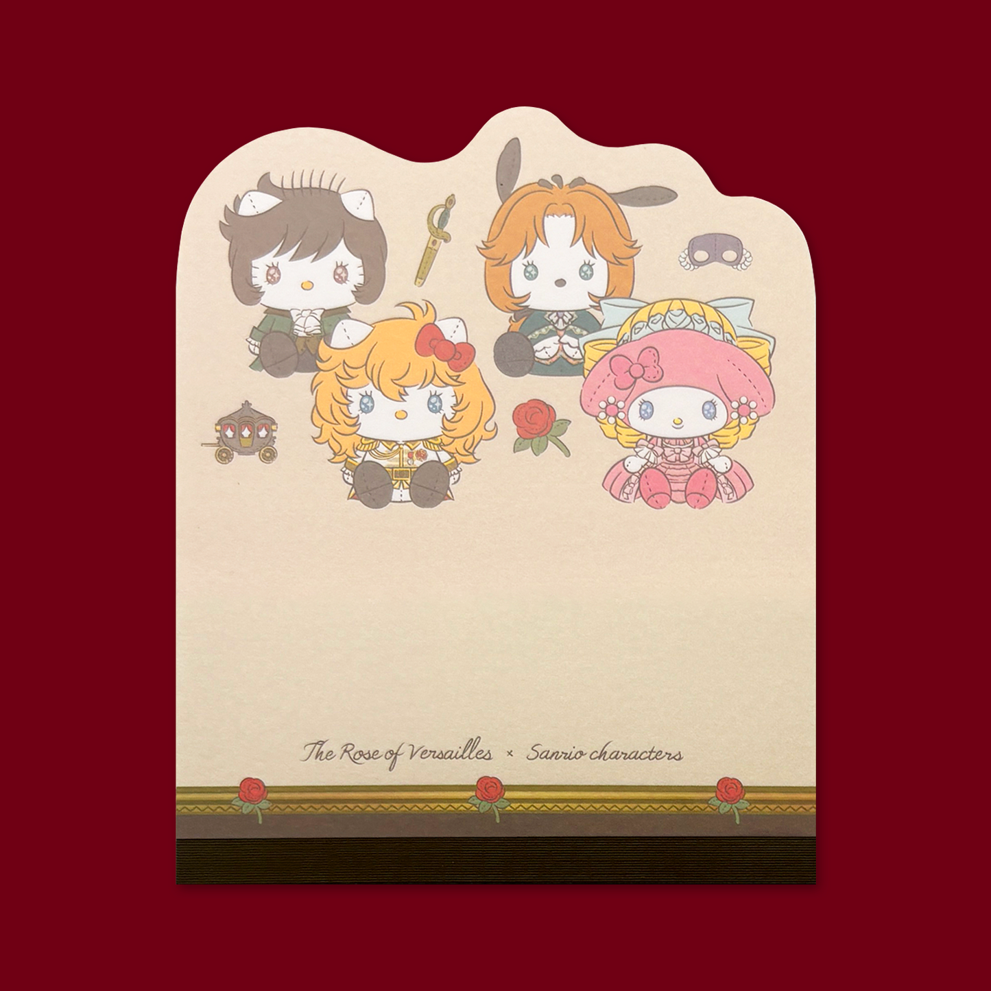 Sanrio x The Rose of Versailles Die-cut Memo Pad