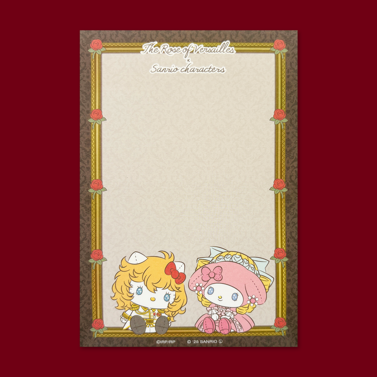 Sanrio x The Rose of Versailles Die-cut Memo Pad