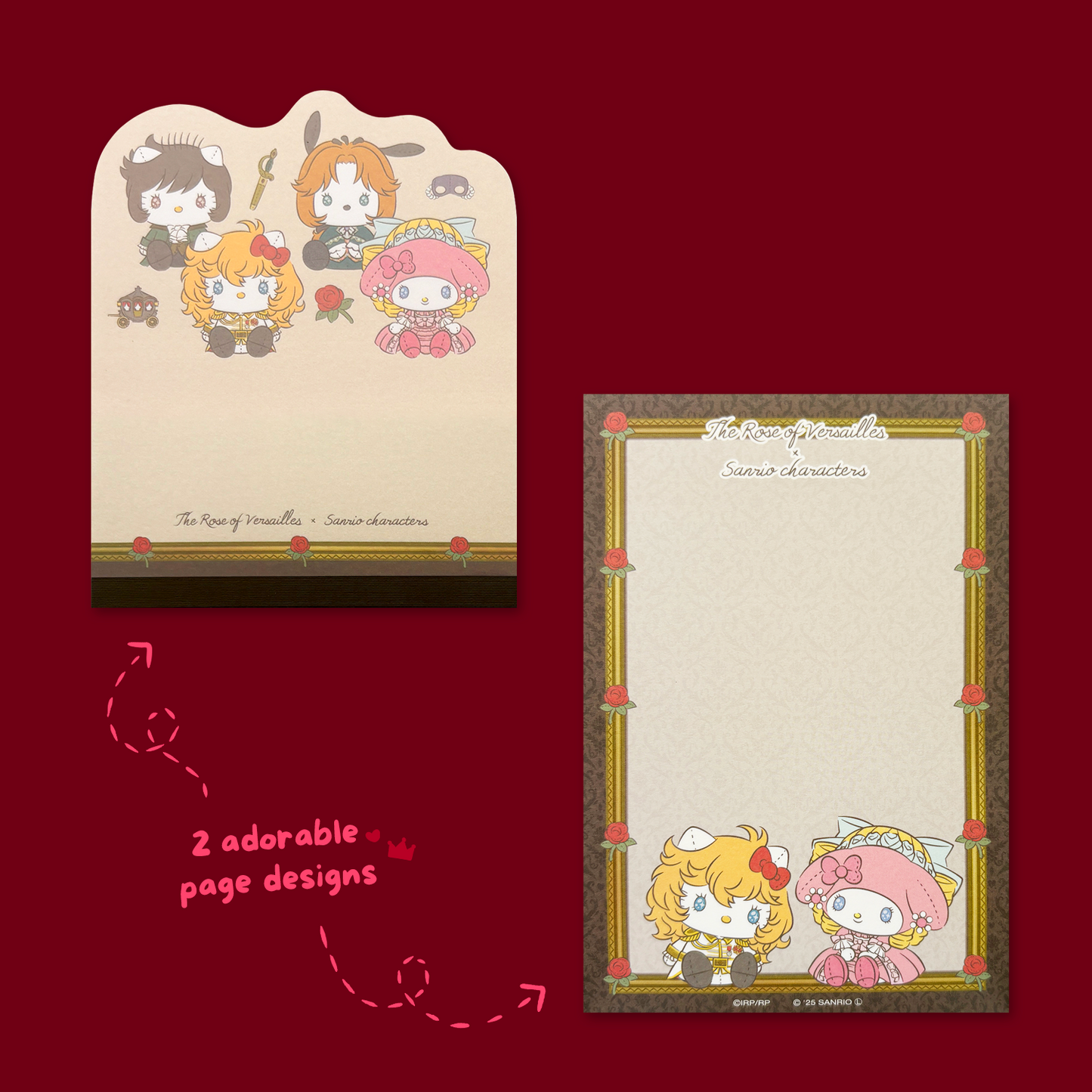 Sanrio x The Rose of Versailles Die-cut Memo Pad