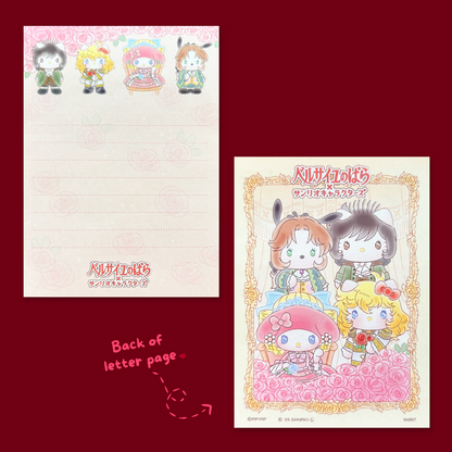 Sanrio x The Rose of Versailles Mini Letter Set