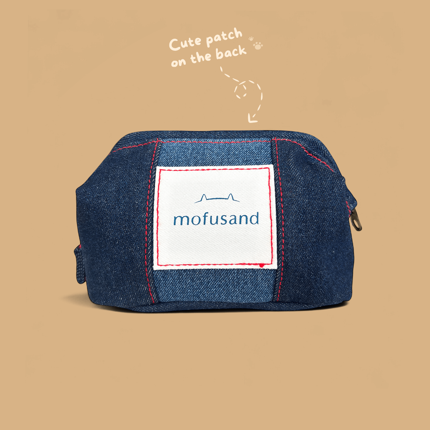 Mofusand Denim Pouch - Cherry Nyan - Momohana