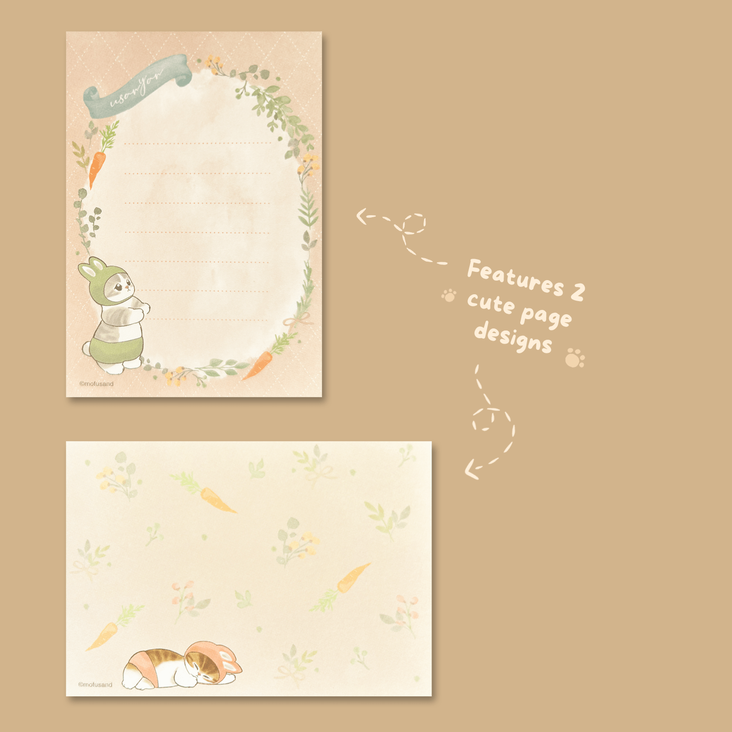 Mofusand Mini Memo Pad - Rabbit Nyan - Momohana
