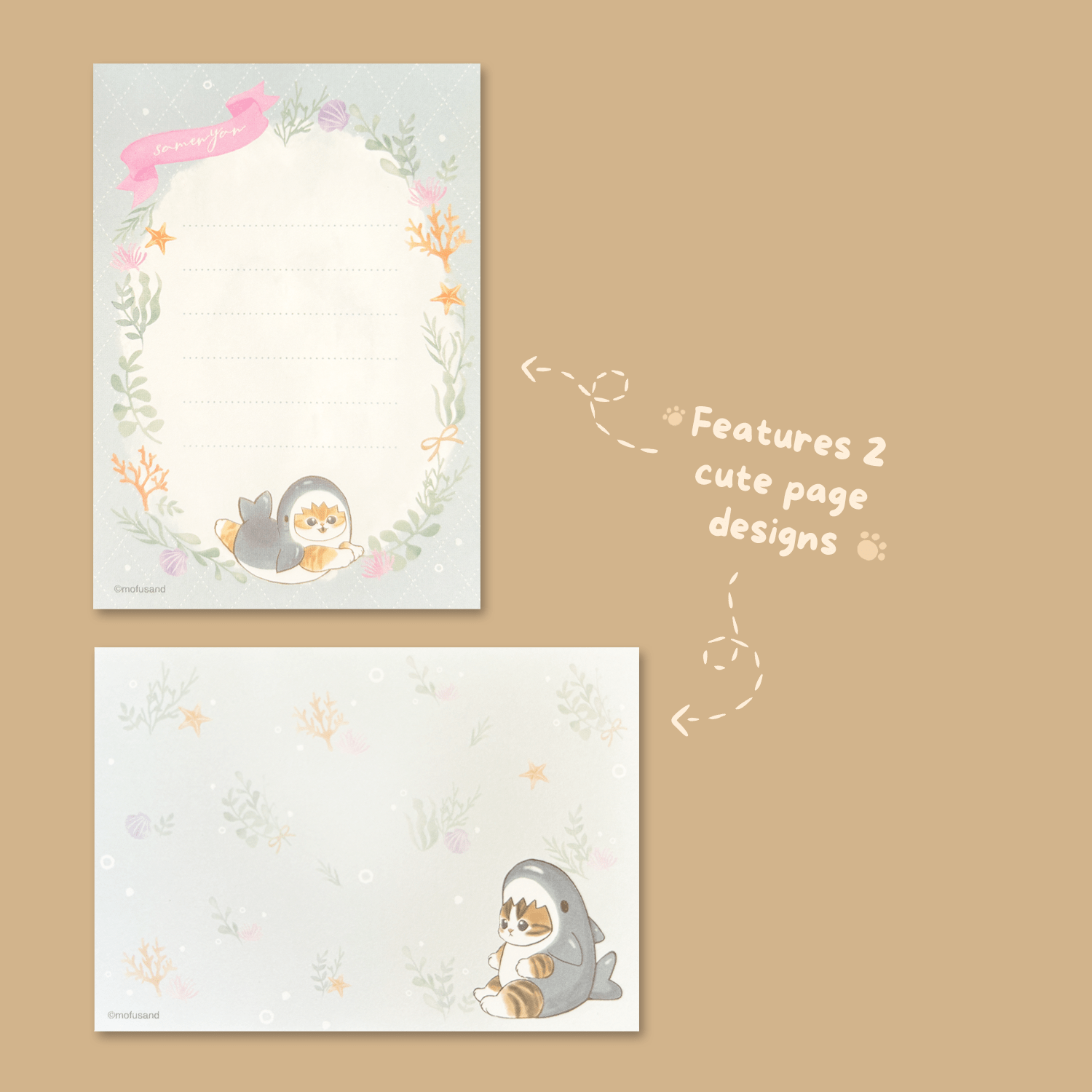 Mofusand Mini Memo Pad - Shark Nyan - Momohana