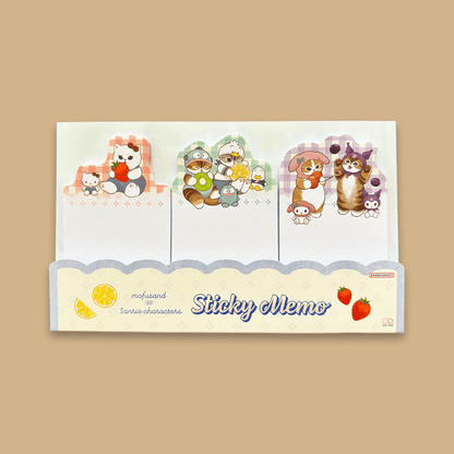 Mofusand x Sanrio Die - cut Sticky Notes - Check - Momohana