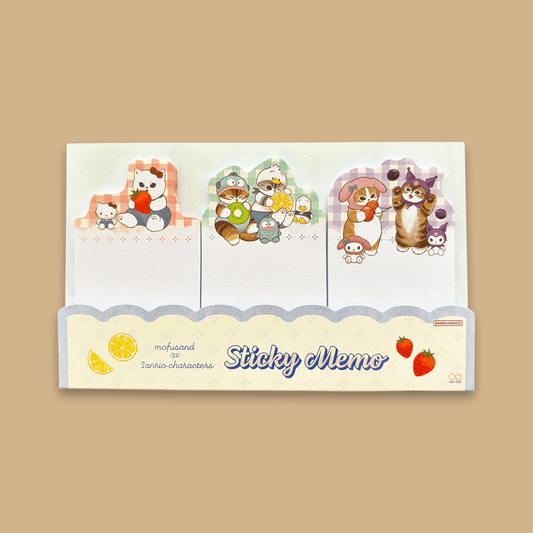 Mofusand x Sanrio Die - cut Sticky Notes - Check - Momohana