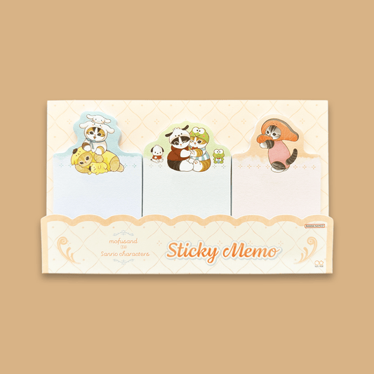 Mofusand x Sanrio Die - cut Sticky Notes - Pastel - Momohana