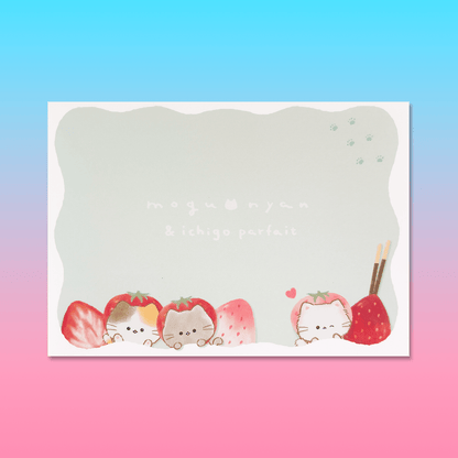 Mogunyan 'Sky Jelly' & 'Strawberry Parfait' A6 Memo Pad - Momohana