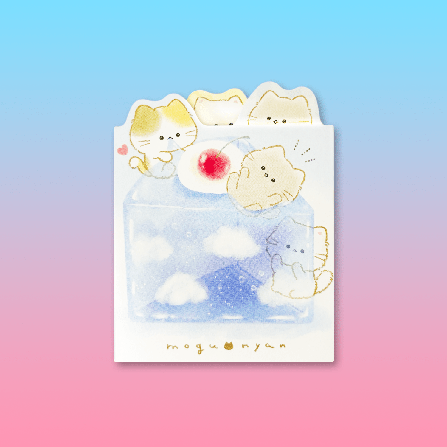 Mogunyan 'Sky Jelly' & 'Strawberry Parfait' Flip - Flap Memo - Momohana